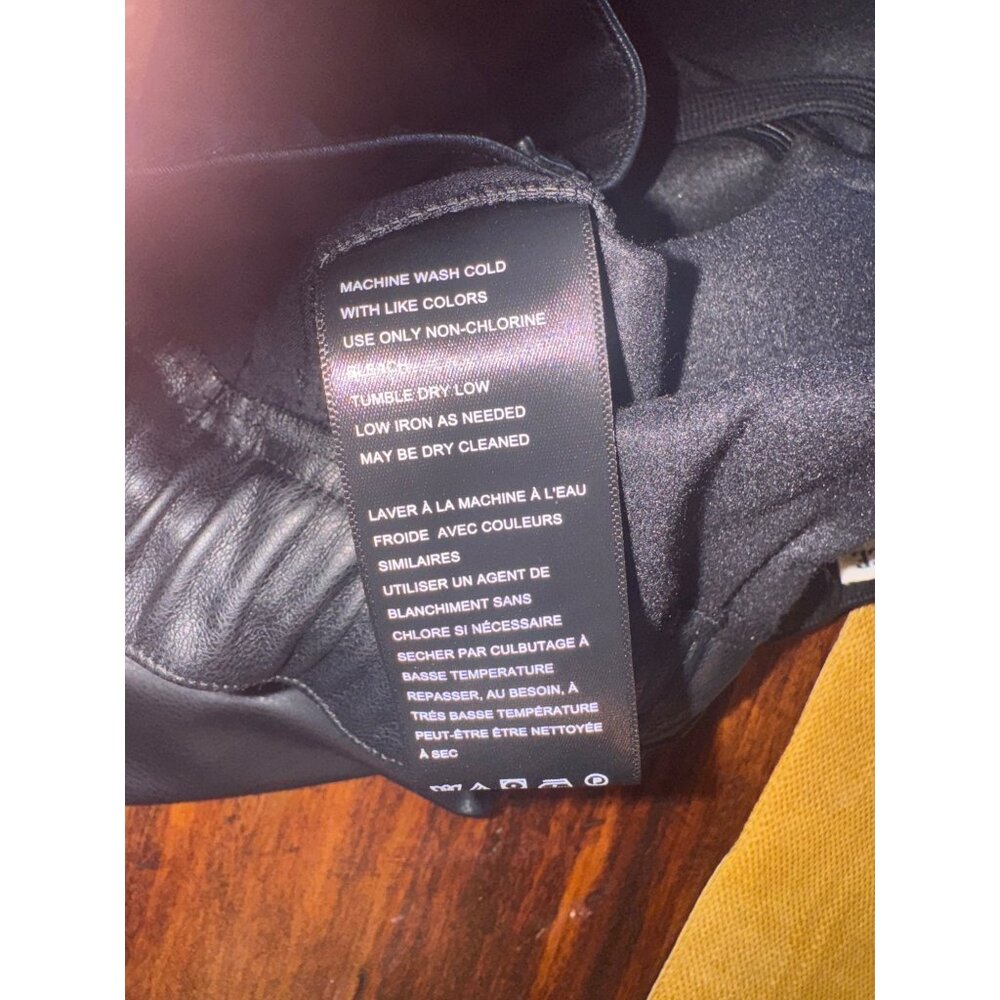 We The Free Womens XL Black Faux Leather Wide-Leg Pants XL Glam City Mob Wife - Picture 10 of 12